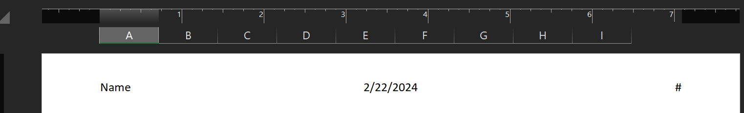 Picture of Header in Excel